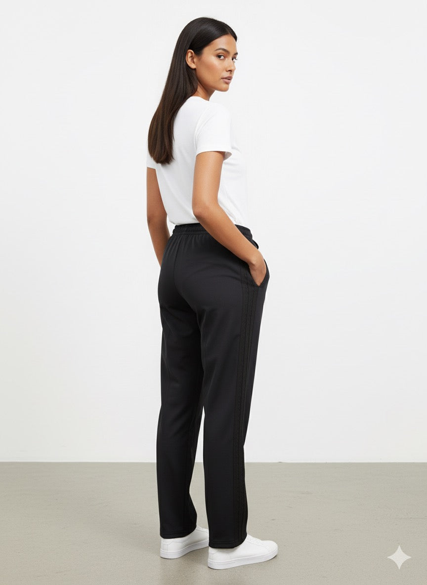 BAGGY BLACK TRACKPANT -UNISEX